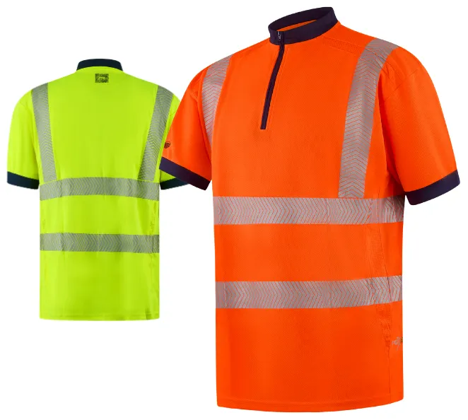 FGXeco S/S Hi-Vis EN20471 RECYCLED VENTED POLOSHIRT