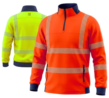 FGX ECO RECYCLED HI-VIS QUARTER ZIP SWEAT SHIRT