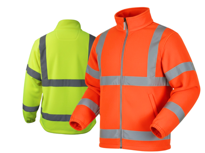AQUA FULL ZIP HI-VIS POLAR FLEECE
