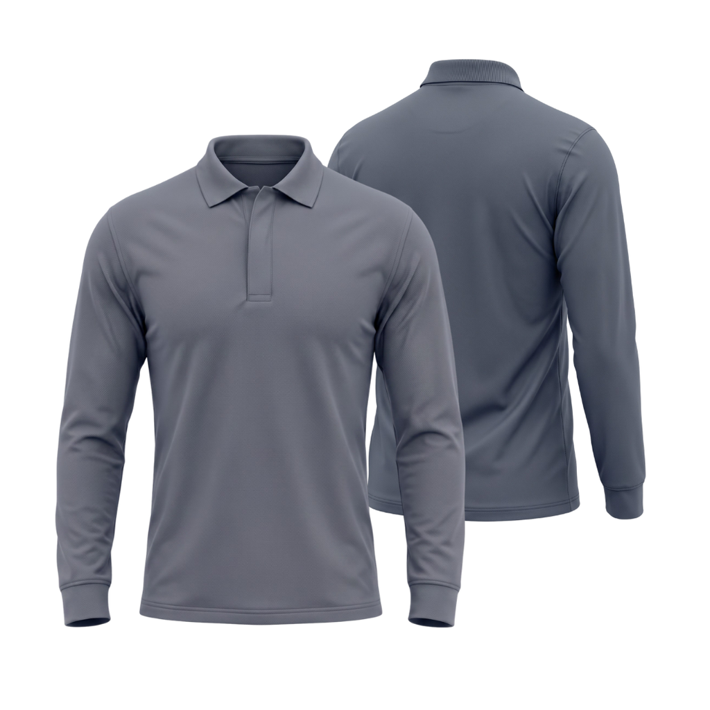 MALE L/SLEEVE POLYCOTTON POLOSHIRT